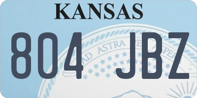 KS license plate 804JBZ