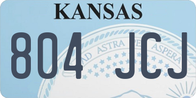 KS license plate 804JCJ