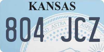 KS license plate 804JCZ