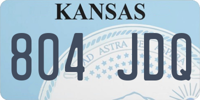 KS license plate 804JDQ