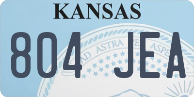 KS license plate 804JEA