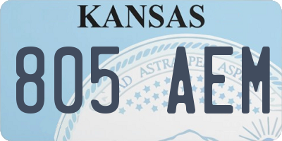 KS license plate 805AEM