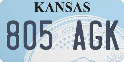KS license plate 805AGK