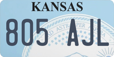 KS license plate 805AJL