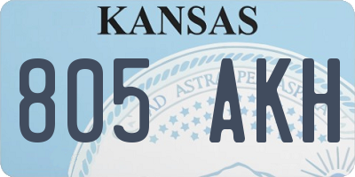 KS license plate 805AKH