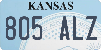 KS license plate 805ALZ