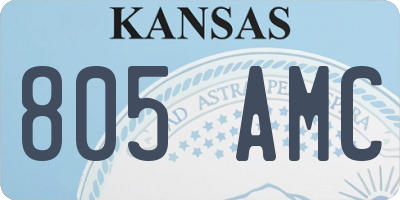 KS license plate 805AMC