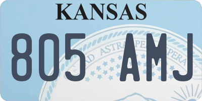 KS license plate 805AMJ