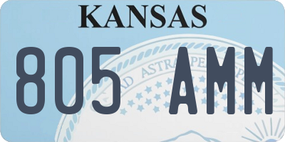 KS license plate 805AMM