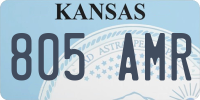 KS license plate 805AMR