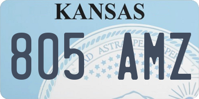 KS license plate 805AMZ
