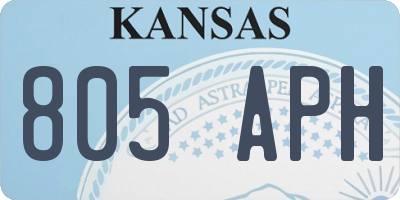 KS license plate 805APH