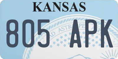 KS license plate 805APK