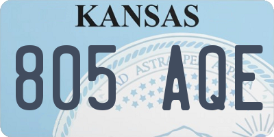 KS license plate 805AQE