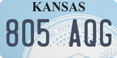 KS license plate 805AQG