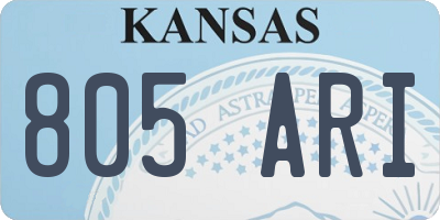 KS license plate 805ARI