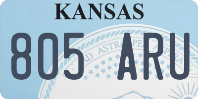 KS license plate 805ARU