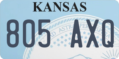 KS license plate 805AXQ