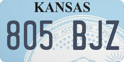 KS license plate 805BJZ