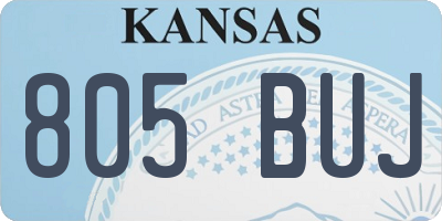 KS license plate 805BUJ