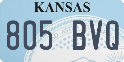 KS license plate 805BVQ