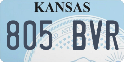 KS license plate 805BVR