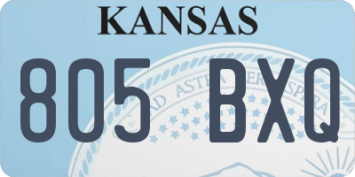 KS license plate 805BXQ