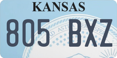 KS license plate 805BXZ