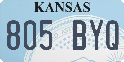 KS license plate 805BYQ