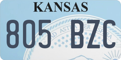 KS license plate 805BZC