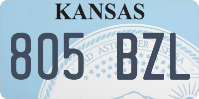 KS license plate 805BZL