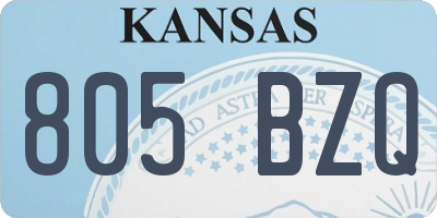 KS license plate 805BZQ