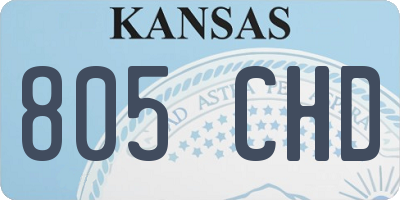 KS license plate 805CHD
