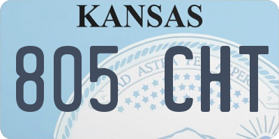 KS license plate 805CHT