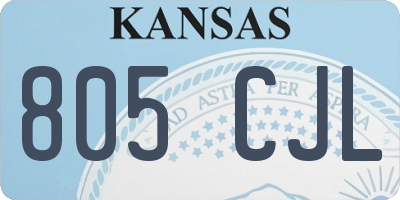 KS license plate 805CJL