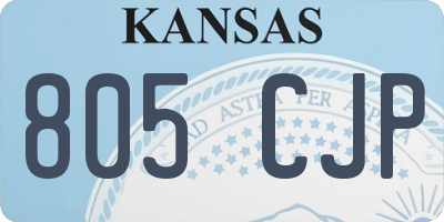 KS license plate 805CJP