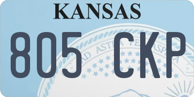 KS license plate 805CKP