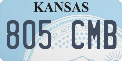 KS license plate 805CMB