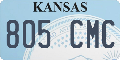 KS license plate 805CMC
