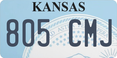 KS license plate 805CMJ
