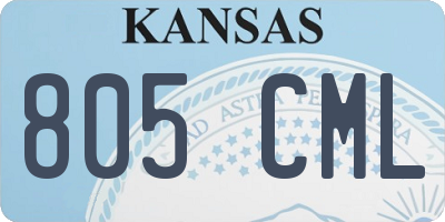 KS license plate 805CML