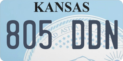 KS license plate 805DDN