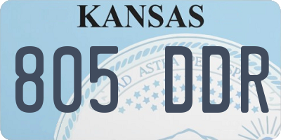 KS license plate 805DDR