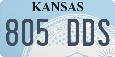 KS license plate 805DDS