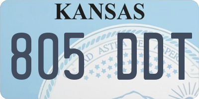 KS license plate 805DDT