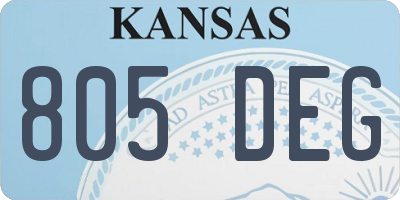 KS license plate 805DEG