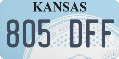 KS license plate 805DFF