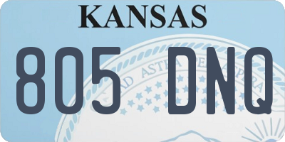 KS license plate 805DNQ