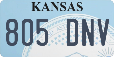 KS license plate 805DNV