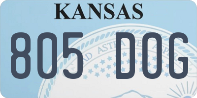 KS license plate 805DOG